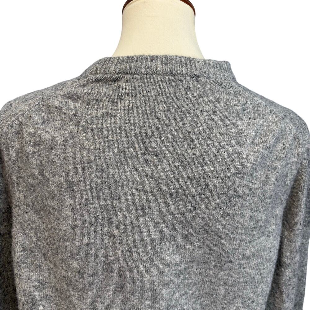 VTG Y2K GAP Heather Gray Lambs Wool Blend Crewneck Sweater Preppy Poetcore, M - Picture 7 of 7
